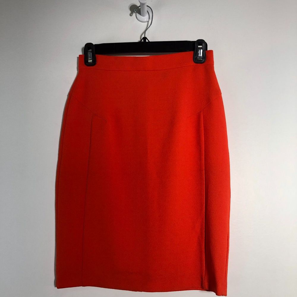 TopShop Tangerine Pencil Skirt with Back Zipper Detailing US 4 or EU 36 or UK 6